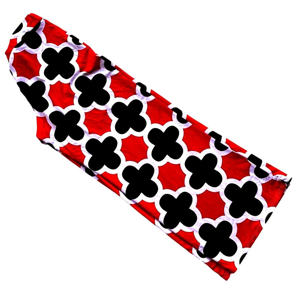 Polly Wolly Doodle Pants XL Red Black White Wide Legs Elastic Stretch Hi… - Picture 7 of 12
